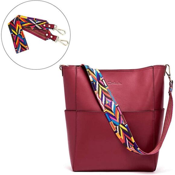 Bostanten Lotty Leather Hobo Bucket Tote Bag - Picture 5 of 12